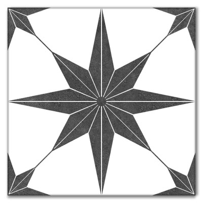 Stella Black Star Pattern Tile 250x250